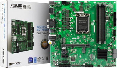 ASUS PRO B760M-C-CSM (RTL) LGA1700 <B760> PCI-E Dsub+HDMI+2xDP GbLAN SATA MicroATX 4DDR5