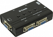 D-Link <DKVM-4K> Switch 4/1 (клавиатураPS/2+мышьPS/2+VGA15pin)(+2 кабеля)