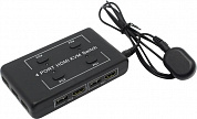 Orient <HS41> 4-port HDMI KVM Switch (клавиатураUSB+мышьUSB+HDMI, проводной ПДУ)