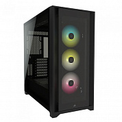Corsair iCUE 5000X RGB CC-9011212-WW Tempered Glass Mid-Tower Smart Case, Black