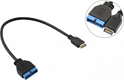 Orient <C084E> Кабель-переходник для материнской платы USB 3.0  (1 port USB-E -> USB 20Pin(M), 0.3м)