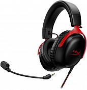 HYPERX CLOUD III чёрно-красная Игровая гарнитура (DTSX, USB-C,USB-A,mini-jack 3.5 мм,блок управления,53 мм, 727A9AA)