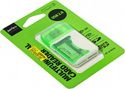 Perfeo PF-VI-R010 Green <PF_4258> USB2.0 microSD/SD/MMC//MS(/Pro/Duo/M2) Card Reader/Writer