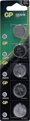 GP Lithium  CR2016-5 (Li, 3V) <уп. 5 шт>