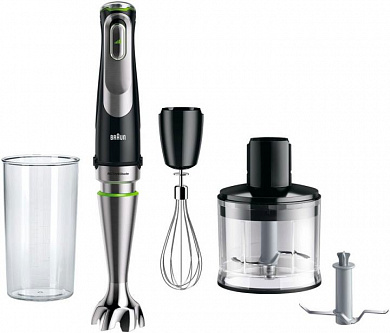 Блендер погружной Braun MQ9135XI черный/серебристый